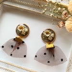 ドライフラワーレジンピアス☆イヤリング