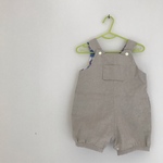 ハーフリネンとダブルガーゼのサロペット