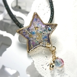 キラキラ流れ星のヘアゴム パープル 🌠【スター】