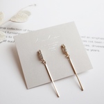 ビジューのシンプルラインピアス♡上品