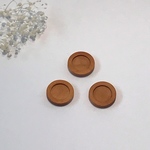 ウッド 皿 ディッシュ サークル  ライトブラウン   18mm 8個