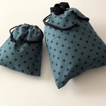  《入園・入学》星柄☆巾着袋２点セット☆グリーン