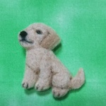 ラブラドールのブローチ(子犬)