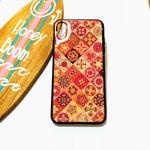 iphoneケース XSMax/XR対応 6,7,8,7plus,8plus,6splus/X/XS エスニック モダン 花柄