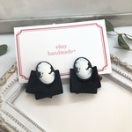 再販♡2ウェイ♡カメオ×リボン(ブラック)♡送料込み