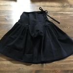 最終SALE90㎝スモックワンピース くろ無地コーデュロイ