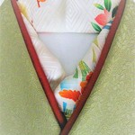 [新品]正絹重ね衿(落ち着いた朱)　広巾伊達衿