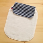背中さらさら汗取りパッド（藍色ヒッコリー）