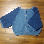 かのこ編みの両A面カーディガン