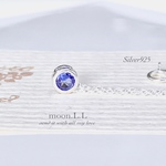 silver925    タンザナイトのベゼルネックレス 12月誕生石