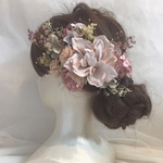 pink natural ヘッドドレス