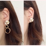 2WAY♡ビジューとメタルフープのピアス（イヤリング）