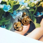 シンプルゴールドメタルピアス♡