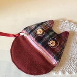 ウールのくまくまのポーチ