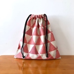 着替え袋 35×33/triangle:pink
