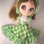 【新作】「めろんちゃん」スカート、チェニック風ブラウス、ヘアバンドの3点セット