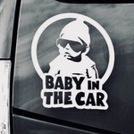 BABY IN CAR:グラスデザイン丸
