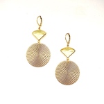 Gold circle ピアス/イヤリング(yellow)