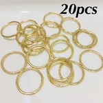 送料無料 20mm デザイン丸カン ゴールド