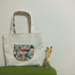 インコのトートバック S  pink×offwhite  アウトレット