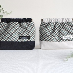 【SALE】バネポーチ＊wool〈チェック〉