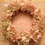 サマーリース♡ライムロゼの紫陽花リース