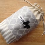 【co様オーダー品】★ミニペットボトルホルダー＊YUWAモロッカン柄が可愛い☆グレー★