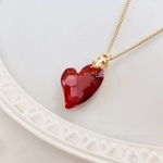 Swarovskiレッドマグマ♥️ハートのペンダント