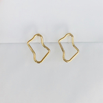 変形オーバルイヤリング/ピアス