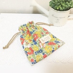 リバティのシンプルで可愛いきんちゃく♡