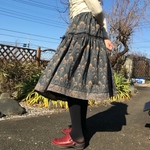 リバティふんわりギャザースカート