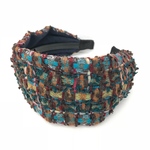 LINTON TWEED♡素敵なツイードをシンプルに♡ミックスカラーツィード♡カチューシャ♡幅広