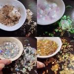 送料無料【４色セット】極薄レジン 封入素材342#~345#ゴールド　レジン液   ネイルホログラム