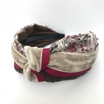 LINTON TWEED♡ちょっぴり甘めに♡ミックスカラーツィード♡結びリボンカチューシャ♡幅広