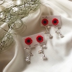 REDフラワーピアス🌹