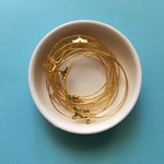 カン付きフープピアス（ゴールド/直径40mm/14個/7ペア）