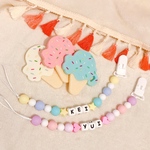 ♡♡パステルカラー♡♡アイスクリーム歯固めホルダー♡♡おもちゃホルダー♡♡