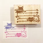 ワンコの消しゴムはんこ★メモ枠 チワワ バレンタイン