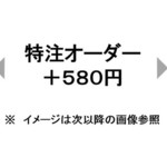 特注オーダー 580円 オプション 案内