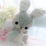 *SABOBEAR* 水色のうさぎちゃん　テディベア　