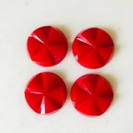 Vintage Red Carved 28mm Cabochons 