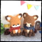 オーダー品＊あったかマフラーのコンとポン♪