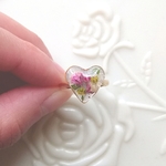 ♡新作♡ petit bouquet ring ドライフラワーのハートリング B (かすみ草・11号～の一般的なフリーサイズ )