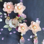 【受注生産品】八重桜のピアス・イヤリング