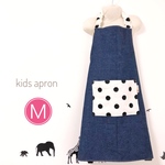 Ｍサイズ100～120cm 子供用エプロン ドット