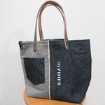 デニムトートバッグ Half&Half 