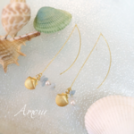 再販♥︎人魚姫のオトシモノ***アクアマリンピアス