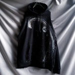 手描き  　meteor shower and the earthオーバーパーカー　  men's