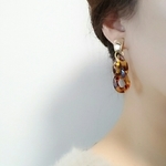 大人べっ甲チェーンピアス/イヤリング