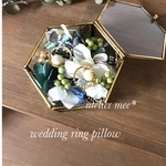 blue green ring pillow